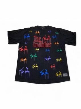 Vintage 2006 The Godfather Rainbow Graphic Print T-Shirt Mens XXL Grunge Y2K